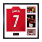Michael Owen Signed Manchester United Shirt Elite Frame