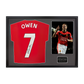Michael Owen Signed Manchester United Shirt Classic Frame