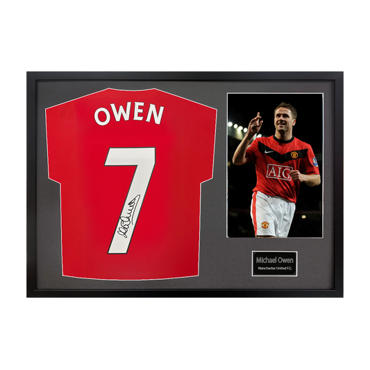 Michael Owen Signed Manchester United Shirt Classic Frame