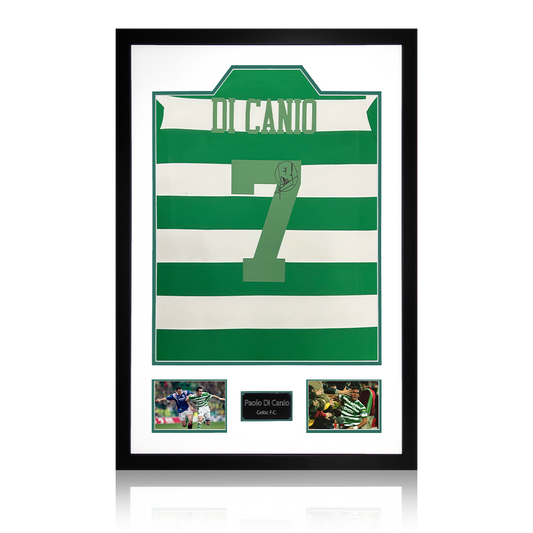 Paolo Di Canio Signed Celtic Shirt Premium Frame