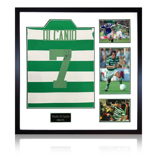 Paolo Di Canio Signed Celtic Shirt Elite Frame
