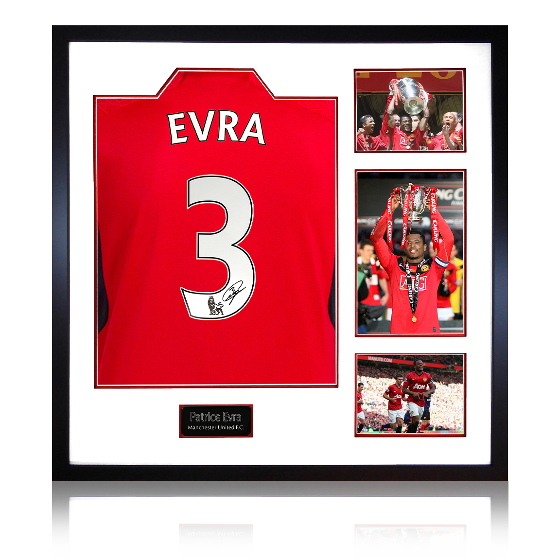 Patrice Evra Signed Manchester United Elite Frame