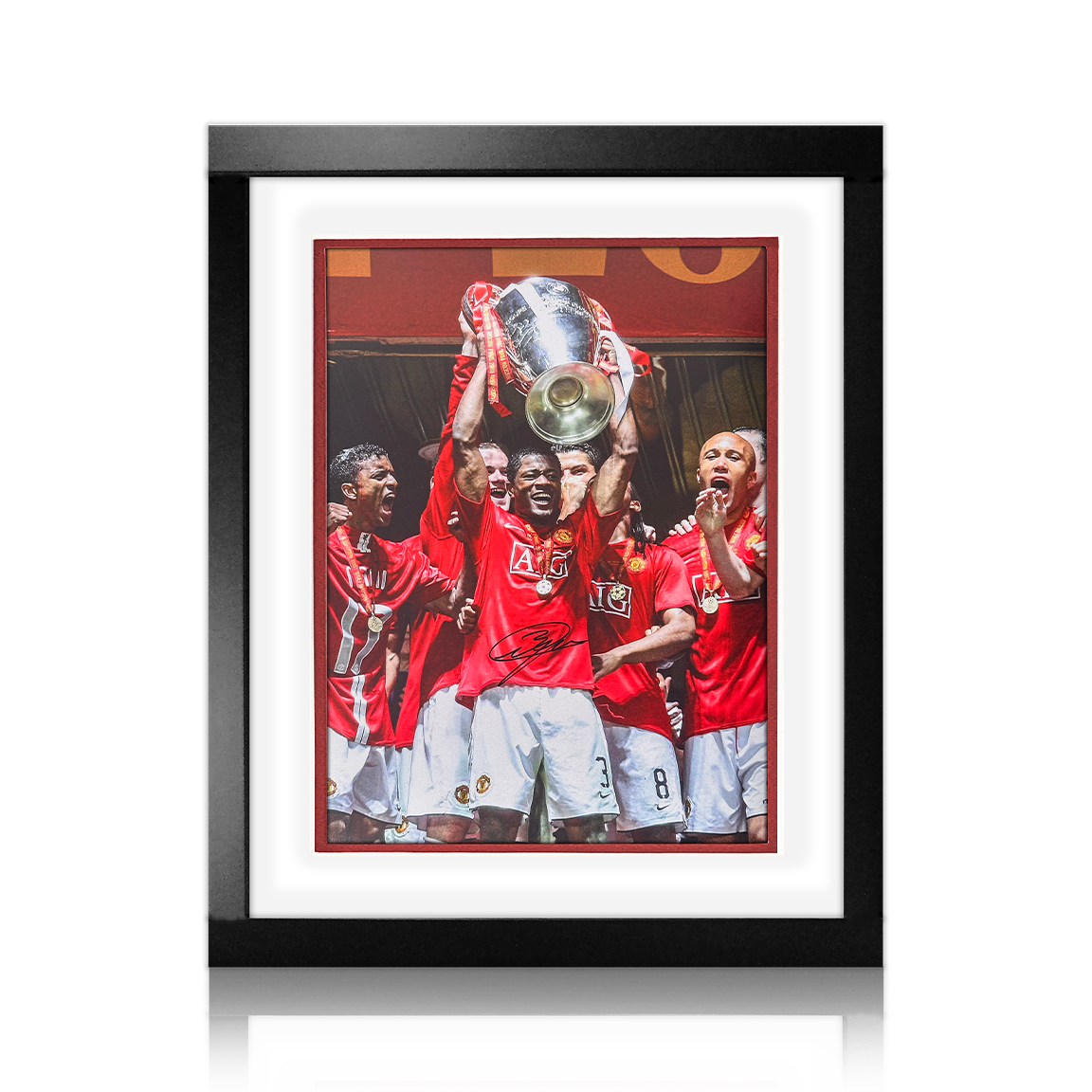 Patrice Evra Signed Manchester United Deluxe Mount Frame