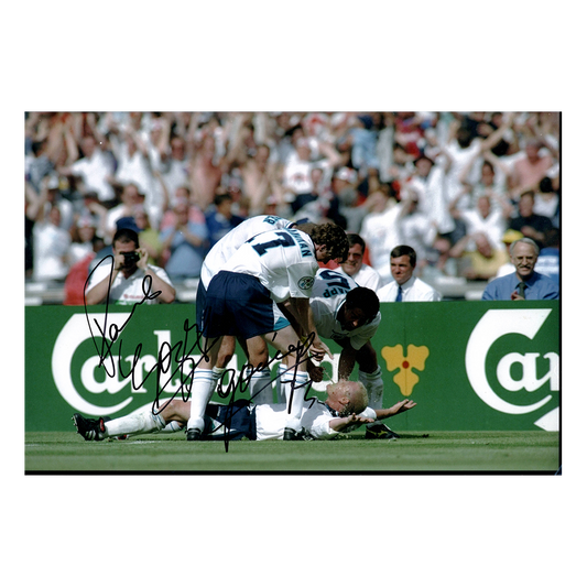Paul Gascoigne Signed England 12x8 Image