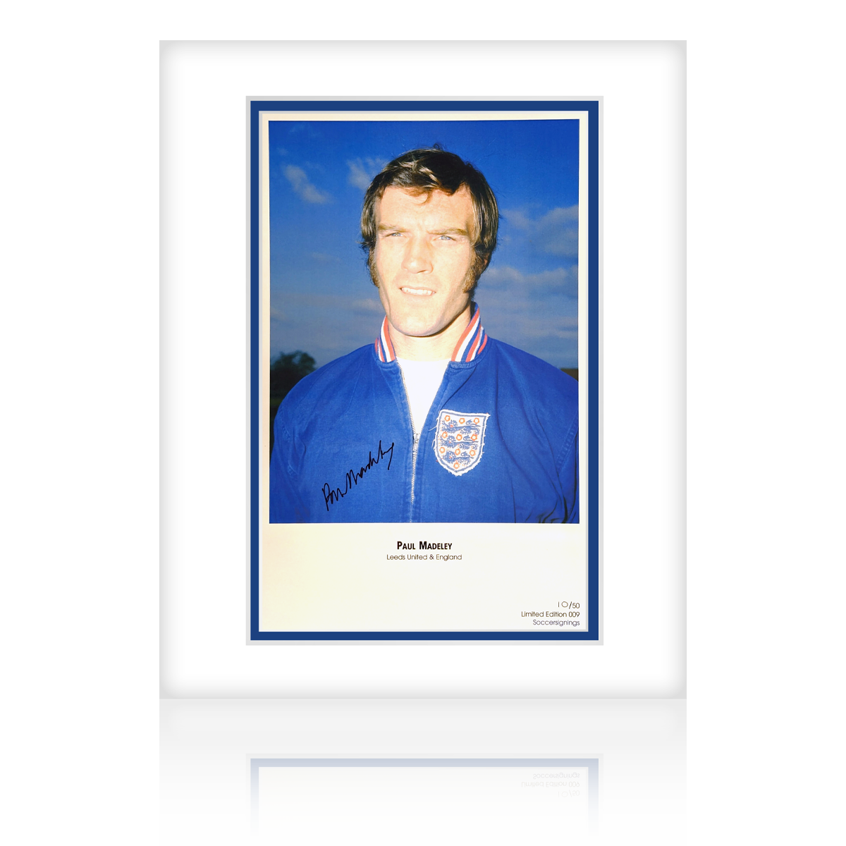 Paul Madeley Signed England Mount