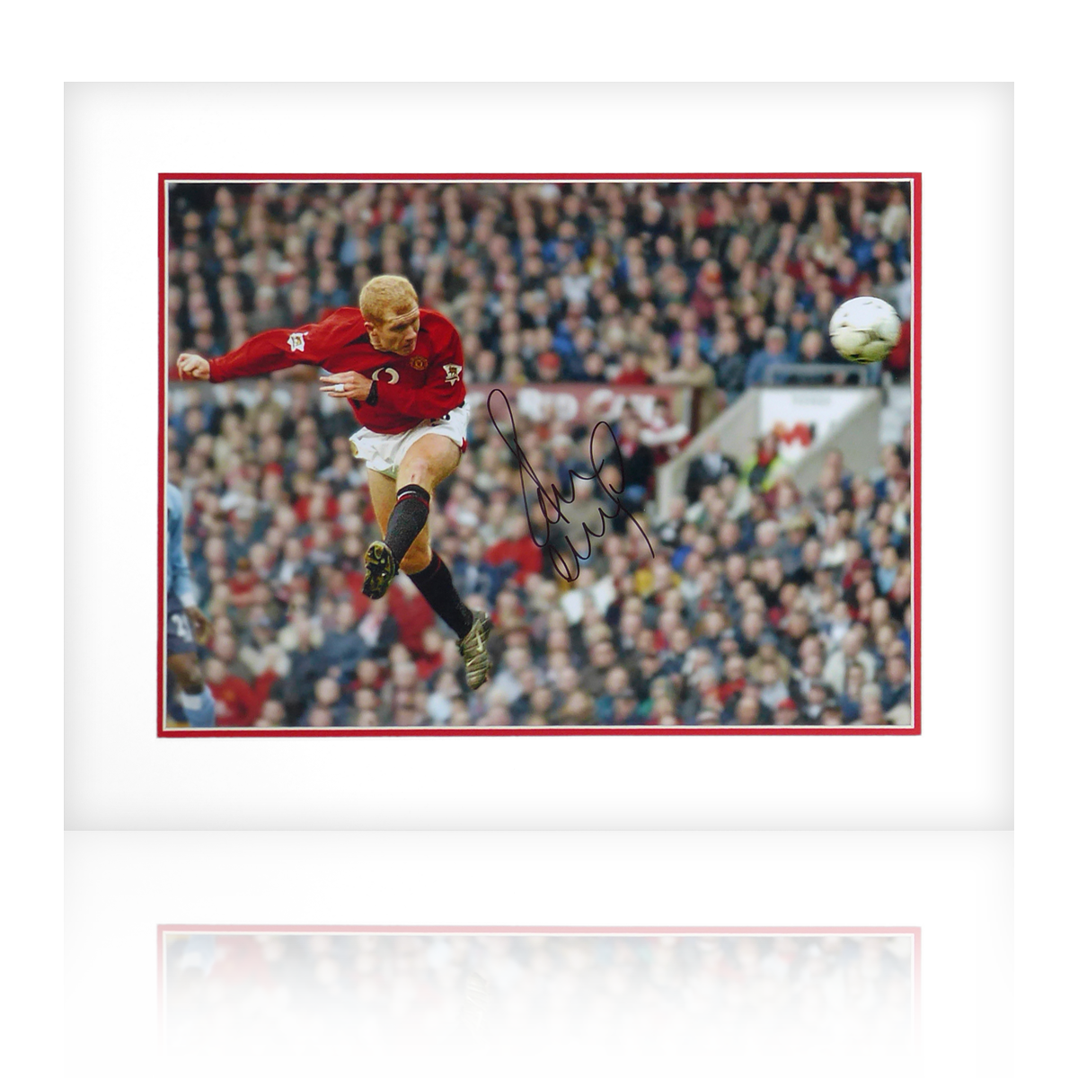 Paul Scholes Signed Manchester United Image Deluxe Mount #2