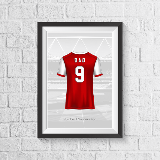 Personalised Gooners Fan Shirt Print