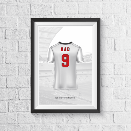 Personalised England Fan Shirt Print