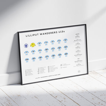 Personalised Football Team Season Print