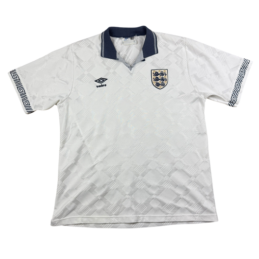 England 1990 Home Shirt - Large - Very Good Condition - Vintage Umbro Shirt