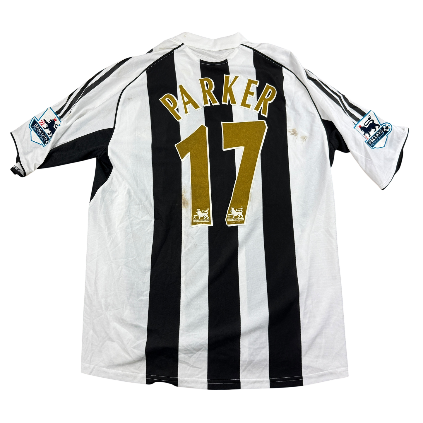 Newcastle United 2006/2007 Match Worn Home Shirt - Parker 17