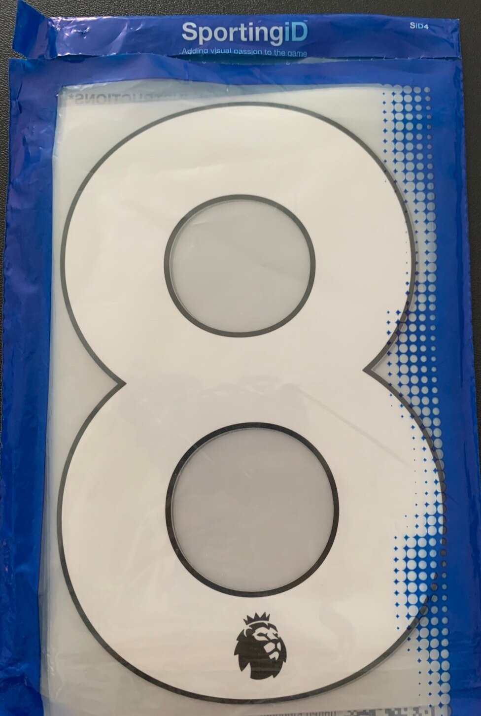 Pack of 10 Player Size White Numbers