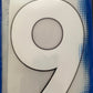 Pack of 10 Player Size White Numbers