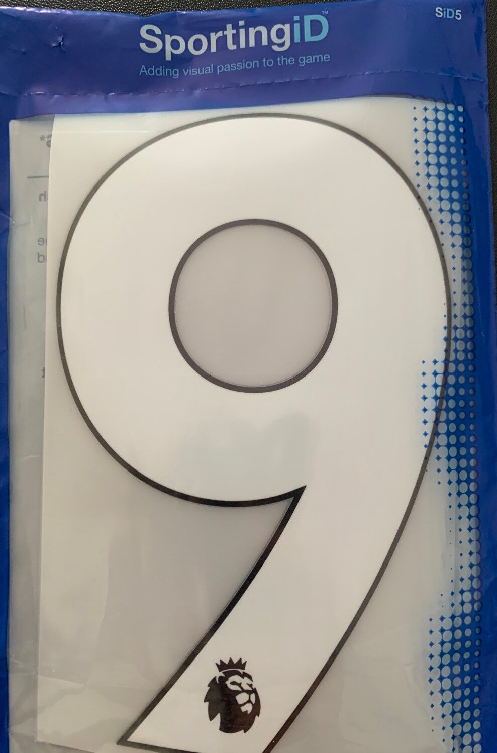 Pack of 10 Player Size White Numbers