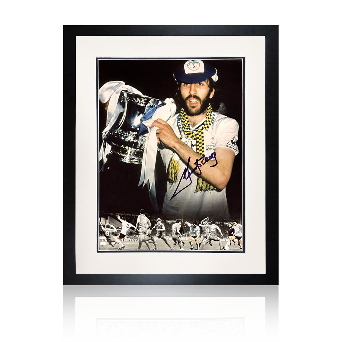 Ricky Villa Signed Tottenham Hotspur Deluxe Mount Frame