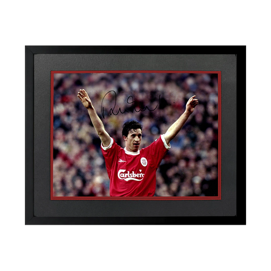 Robbie Fowler Signed Liverpool 16x12 Image Deluxe Mount Frame