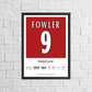 Robbie Fowler Legend Stats Print
