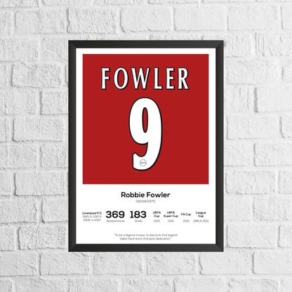 Robbie Fowler Legend Stats Print