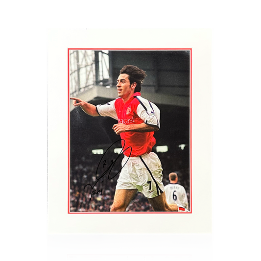 Robert Pires Signed Arsenal Image Deluxe Mount
