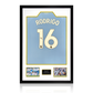 Rodri Signed Manchester City 23/24 Premier League Champions Shirt Premium Frame
