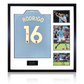 Rodri Signed 23/24 Manchester City Shirt Elite Frame