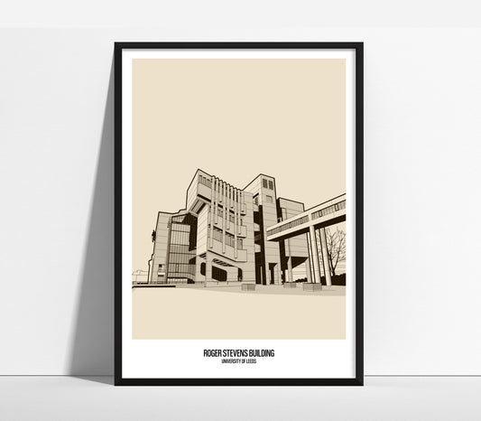 Roger Stevens Building Art Print, University of Leeds