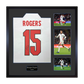 Morgan Rogers Signed England Home Shirt Elite Frame