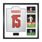 Morgan Rogers Signed England Home Shirt Elite Frame