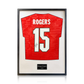 Morgan Rogers Signed England Away Shirt Standard Frame