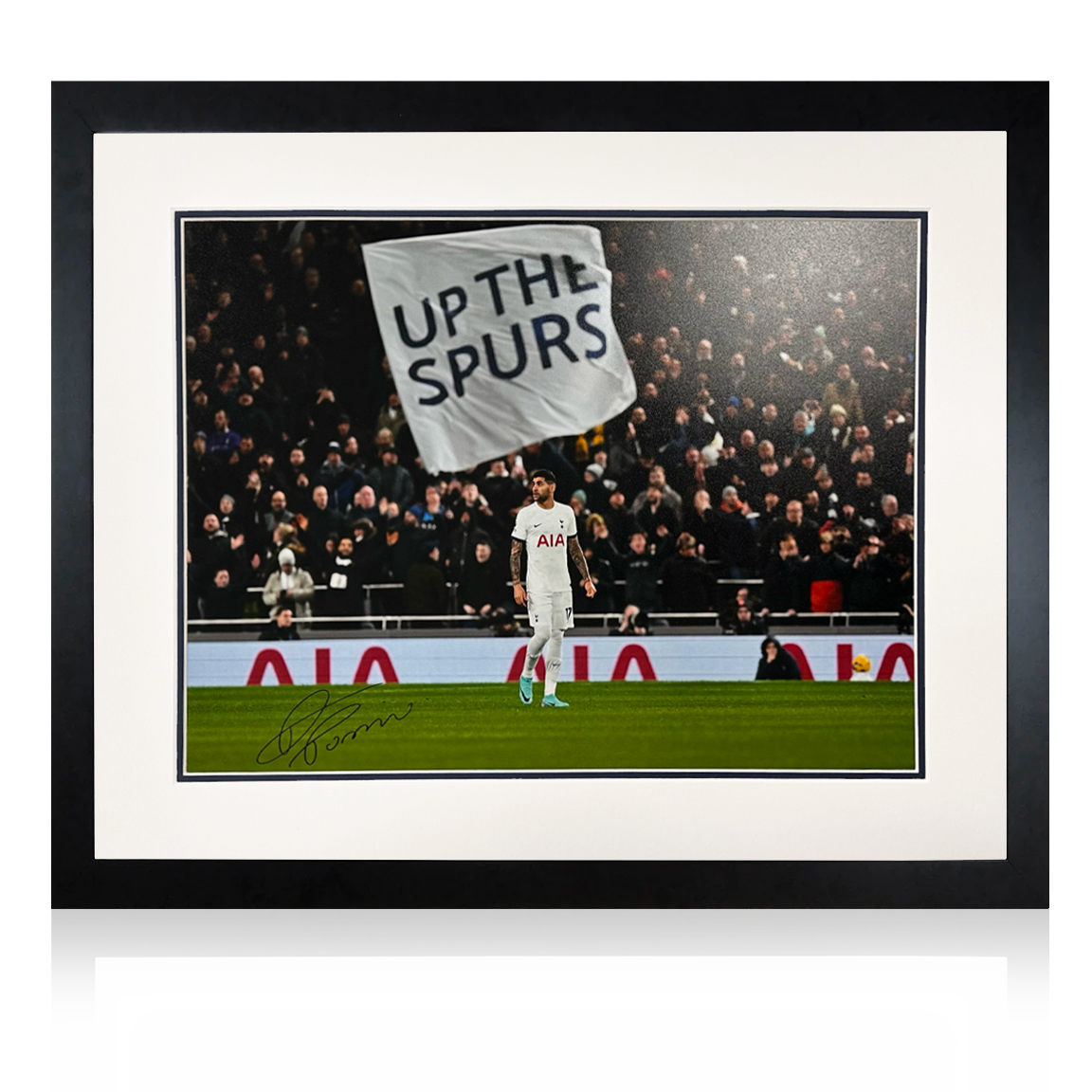 Cristian Romero Signed Tottenham Hotspur Deluxe Mount Frame