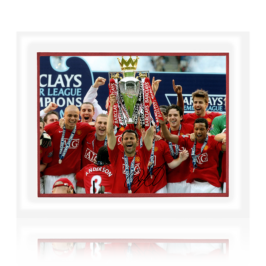 Ryan Giggs Signed Manchester United Image Deluxe Mount