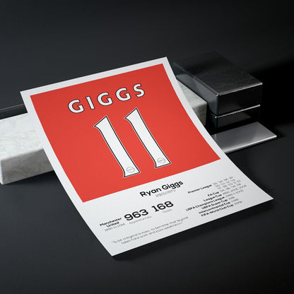 Ryan Giggs Legend Stats Print