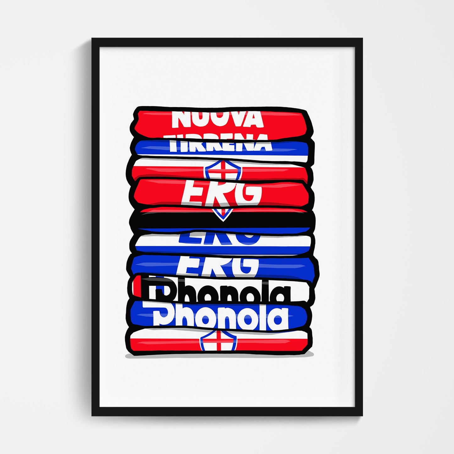 Sampdoria Shirt Stack Print
