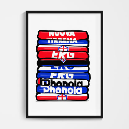 Sampdoria Shirt Stack Print