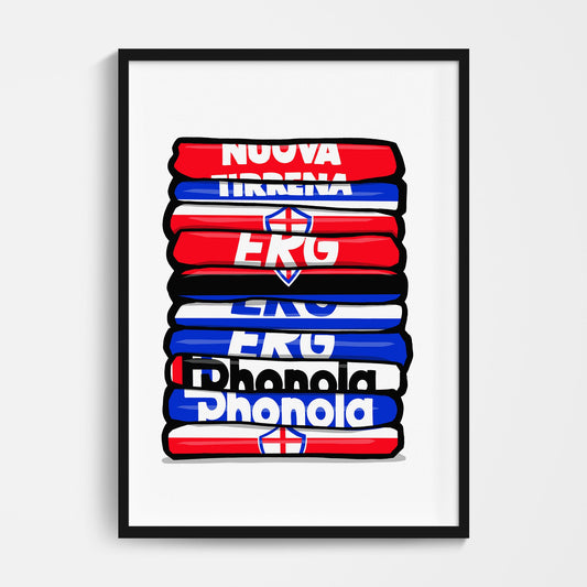 Sampdoria Shirt Stack Print