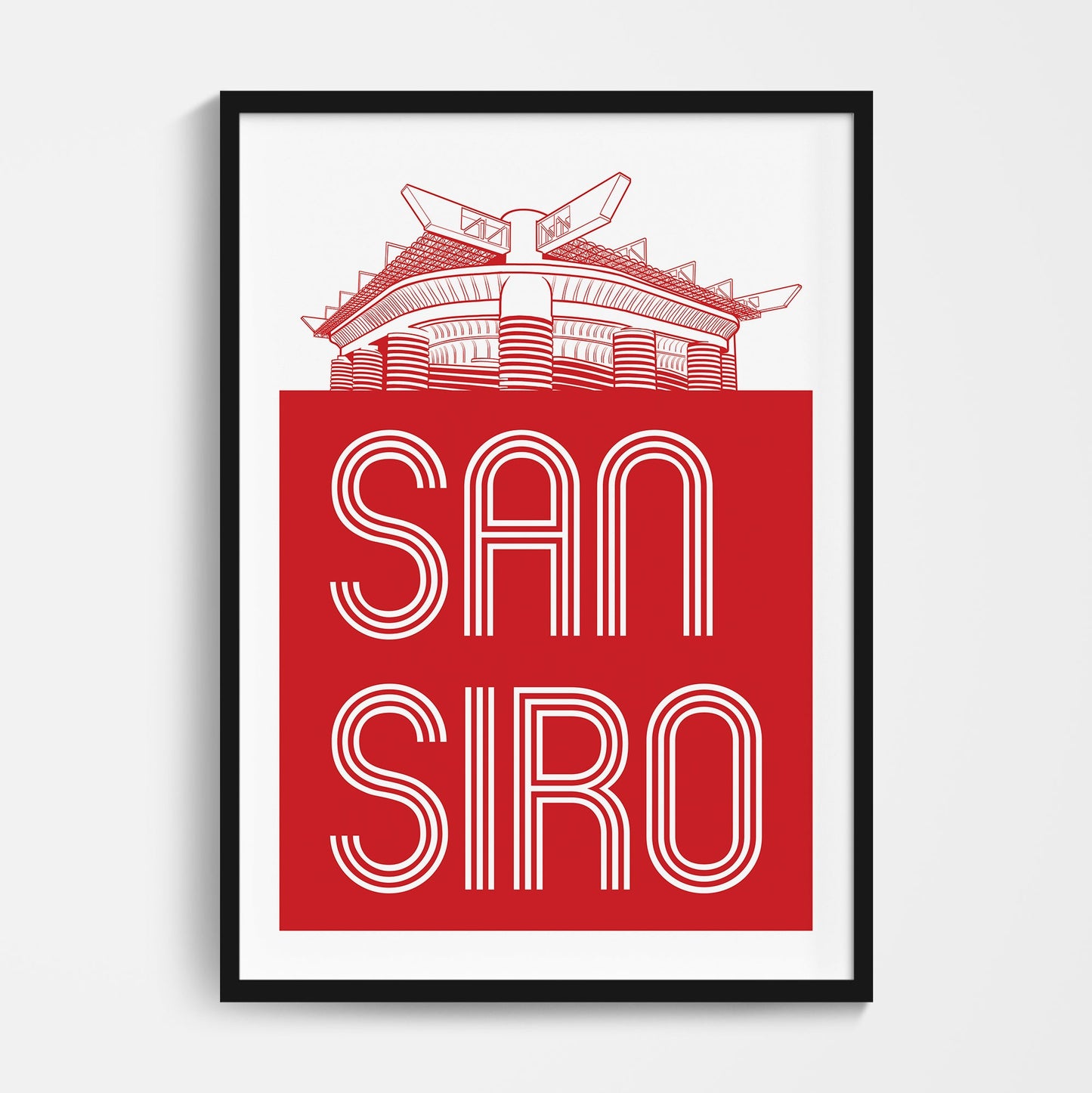 San Siro Type Print (Red)