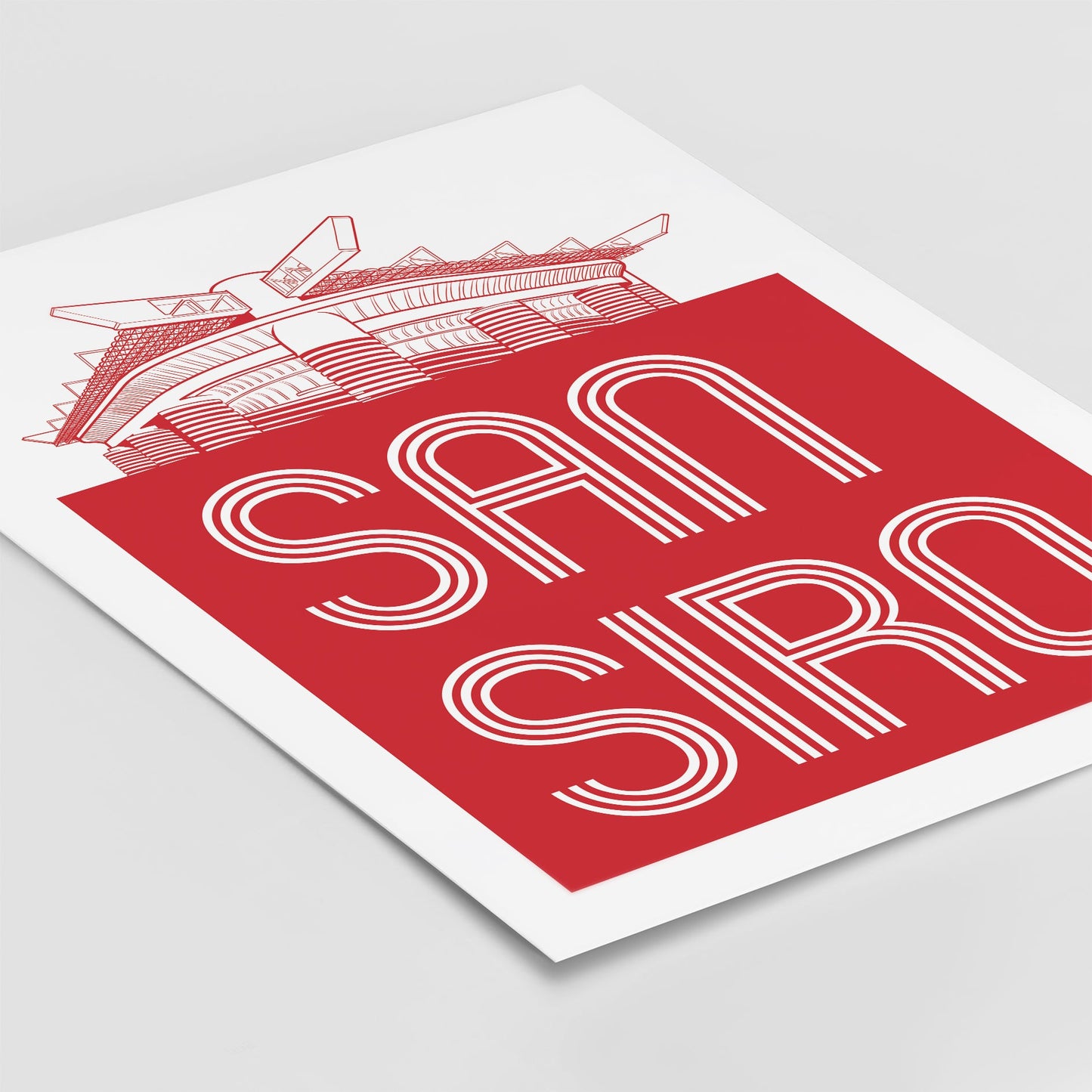 San Siro Type Print (Red)
