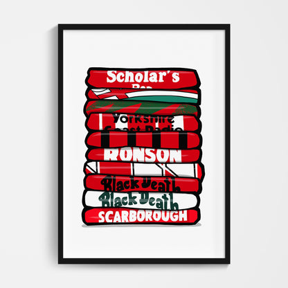 Scarborough Football Shirt Stack Print