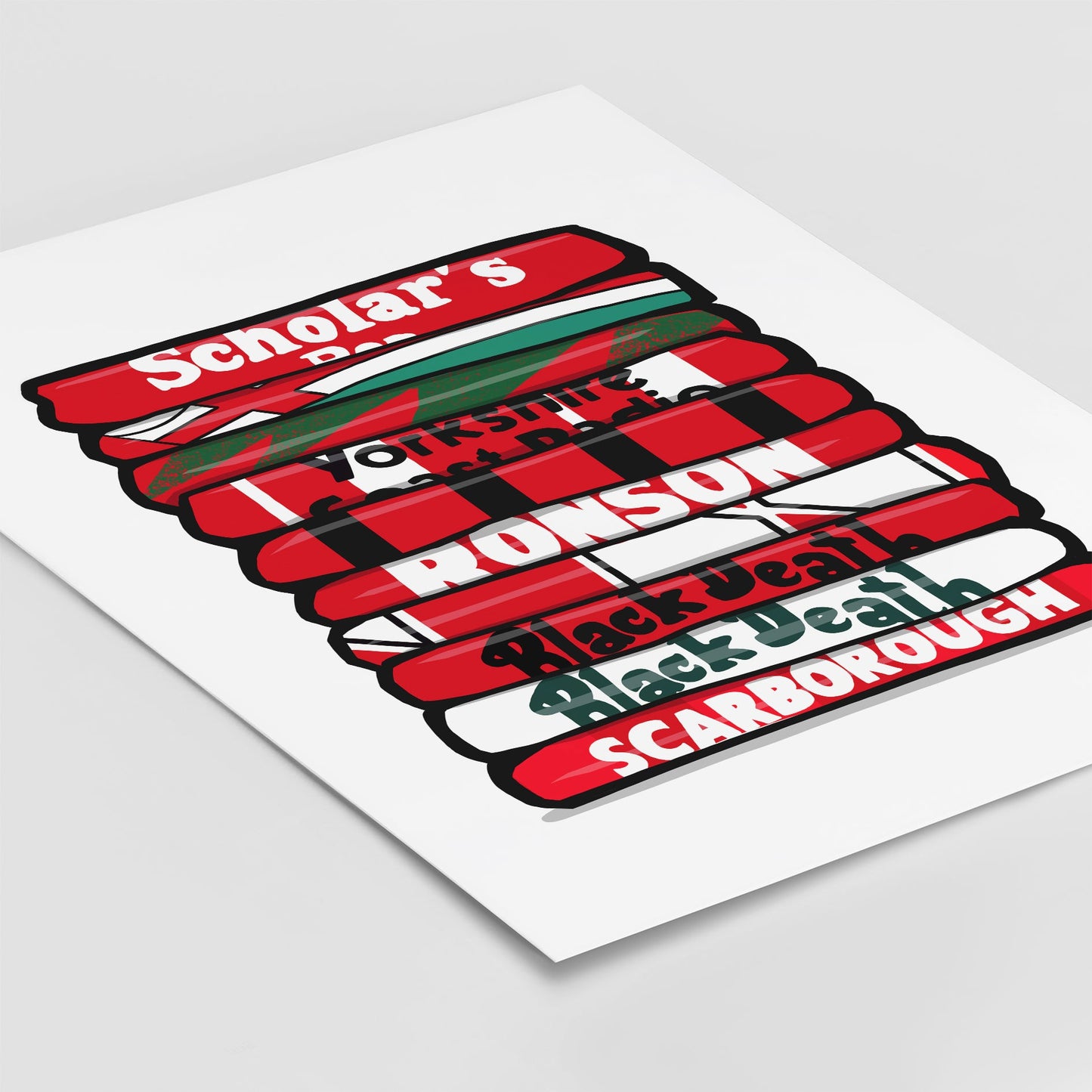 Scarborough Football Shirt Stack Print