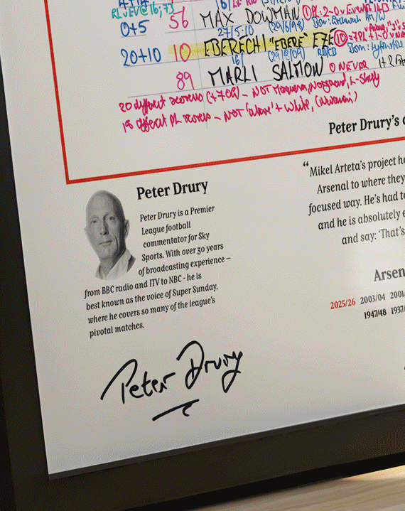 FOOTBALL Arsenal Premier League Champions. Arsenal v Burnley, Emirates Stadium, 18 May, 2026. Peter Drury