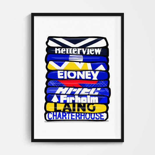 Southend Shirt Stack Print