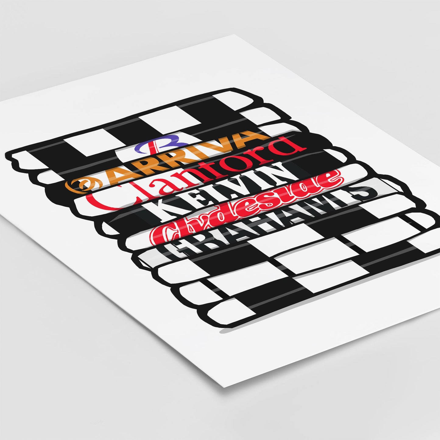 St Mirren Shirt Stack Print