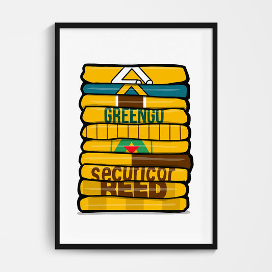 Sutton Football Shirt Stack Print