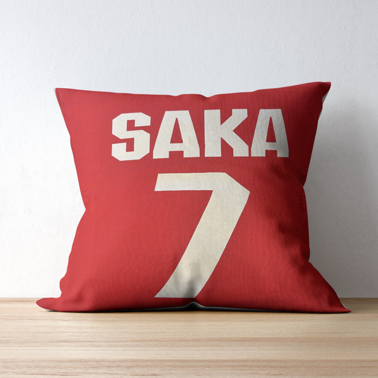 Saka 7 Arsenal Font Style Cushion Cover