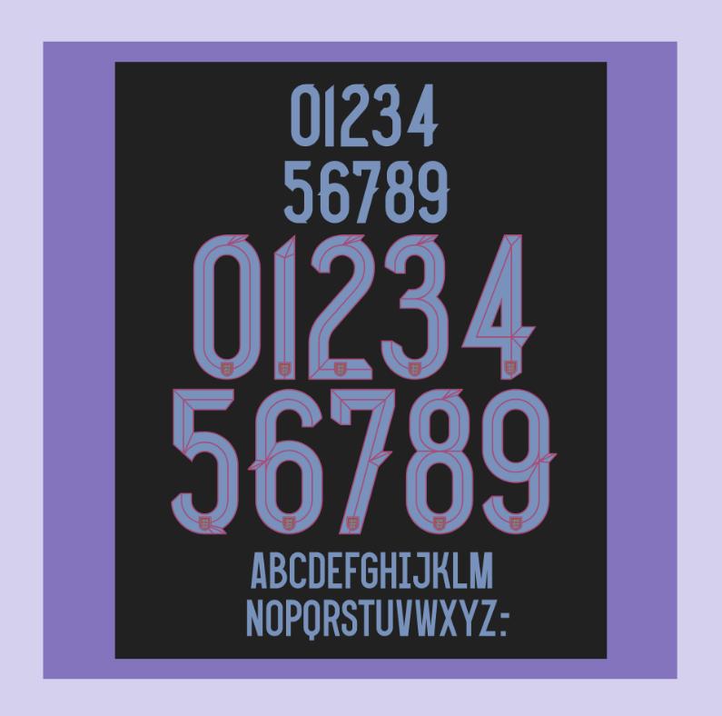 England Women Euro 2025 Away Nameset Any Name and Number for Football Shirt