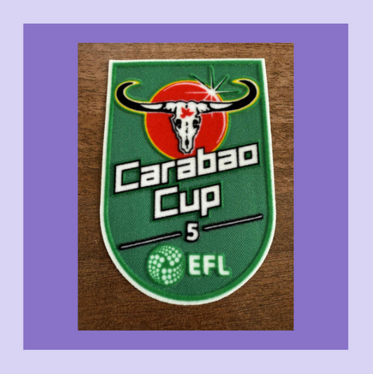 Carabao Felt Cup 5 winners patch player size Iron On Heat 2025