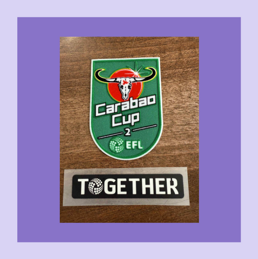 Carabao Felt Cup 2 winners patch player size Iron On Heat Press 2025 Arsenal