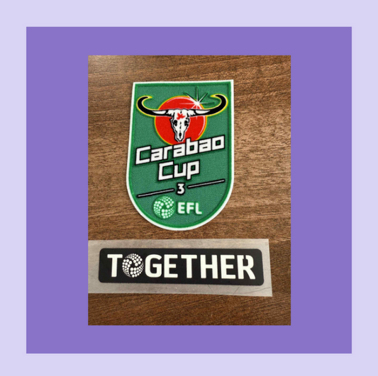 Carabao Felt Cup 3 winners patch player size Iron On Heat Press 2025 Leicester