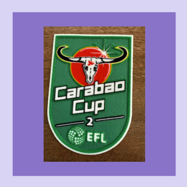 Carabao Felt Cup 2 winners patch player size Iron On Heat 2025