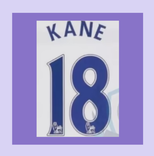 2007-2014 Navy Kane 18 Spurs EPL Player Size Premier League Nameset for football shirt